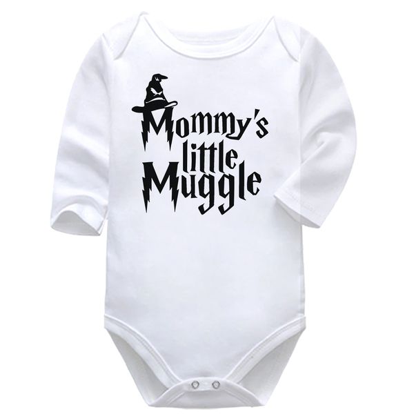 Mommy's Little Muggle Mother's Day Baby Vest Bodysuit Onesie Long Sleeve