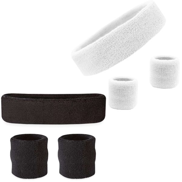 Wrist Band Head Band Sweatbands BONA Wristbands Headbands - 6 Piece Combo
