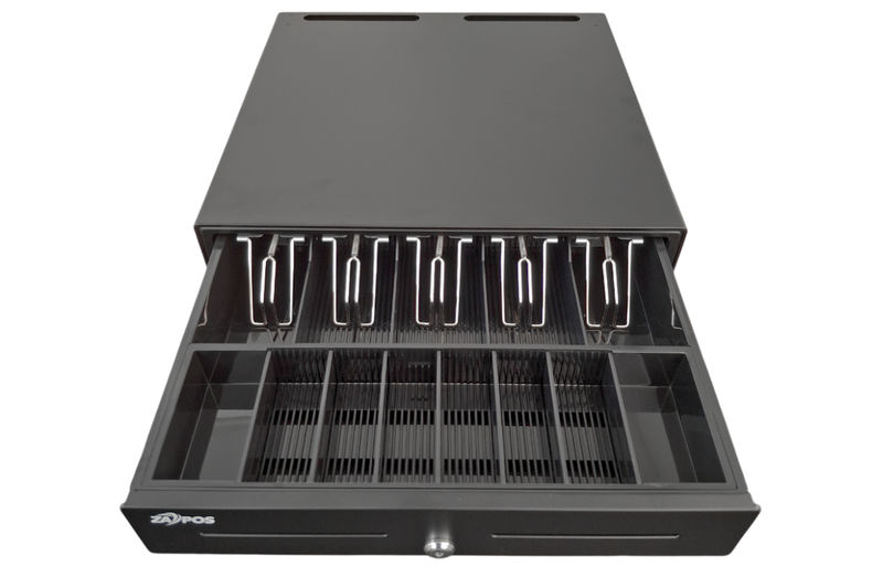 ZAPOS Cash Drawer 24V RJ11 | 5-Bill &amp; 8-Coin Compartments