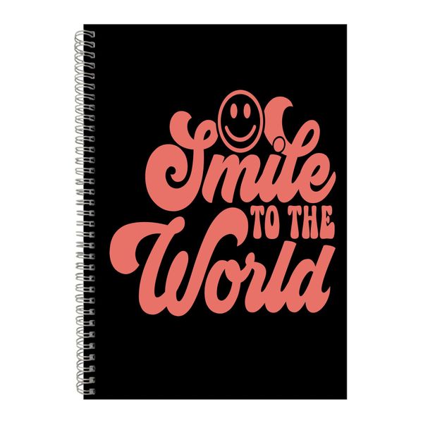 Smile A4 Notebook Spiral Lined Motivational Saying Graphic Notepad Gift 186