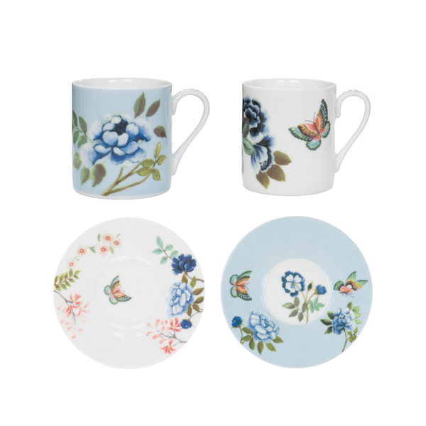 DESIGNERS GUILD - Porcelaine de Chine Espresso Cup &amp; Saucer Set of 2