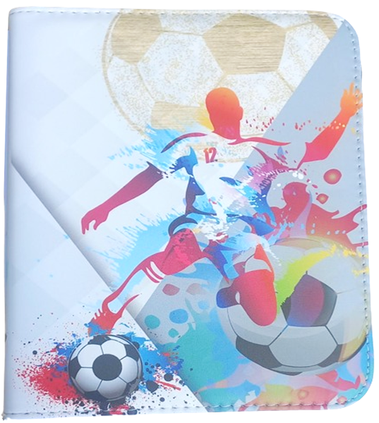 Football Player - 400 Capacity Soccer Trading Card Binder Folder (White)