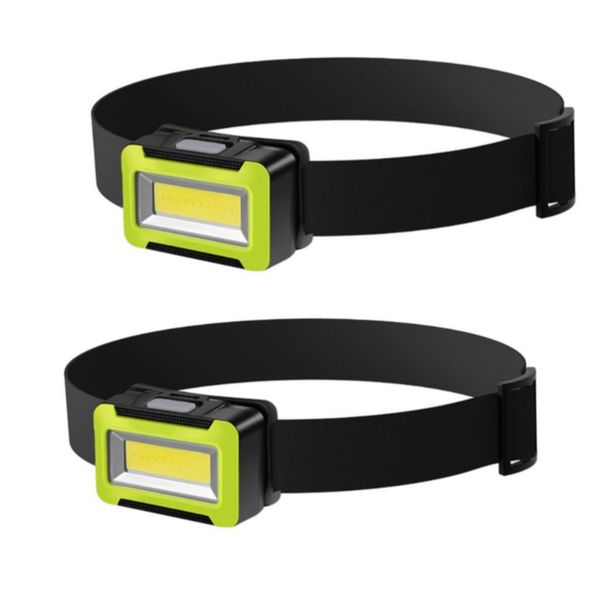Pack of Two Rechargeable 3 Switch Headlamp Waterproof
