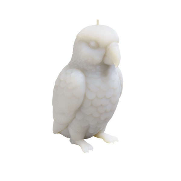 African Grey Candle 14cm Tall