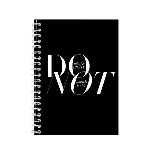 Right A5 Notebook Spiral Lined Motivational Saying Graphic Notepad Gift 224