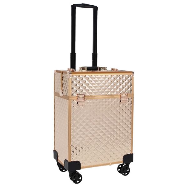Professional Aluminum Rolling Makeup Case -Y187