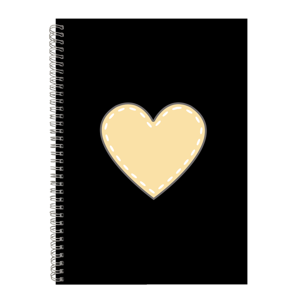 Yellow Heart Gift Idea Writing Book Notepad Notebook A4 505