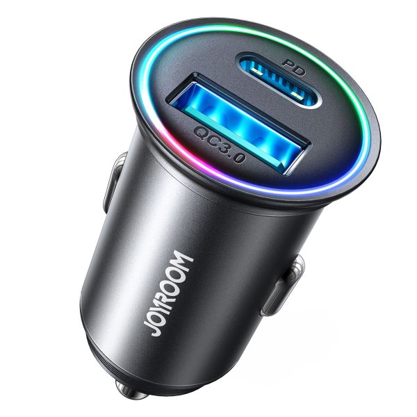 Joyroom 60W Car charger PD+QC3.0 Mini Type-C and USB