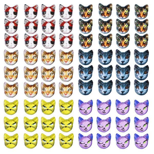 Craft Beauty Scrapbooking Resin Cat Charms Nail Art Set of 72 (9.5mm)