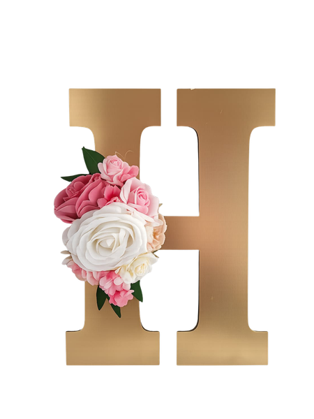 40cm Tall Floral Letter "I" For a Bridal Shower, Baby Shower, Nursery