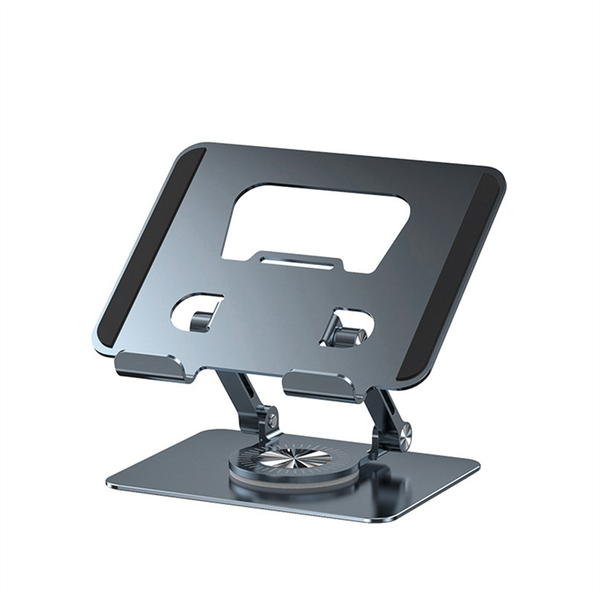 Universal Laptop Stand With 360 Rotating Base, Gray