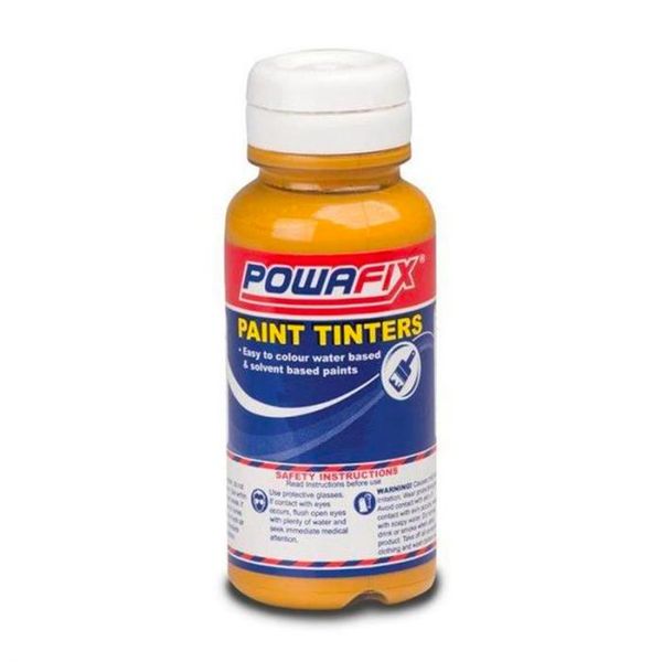 Bulk Pack 6 x Powafix Paint Tinters Yellow Oxide 50Ml