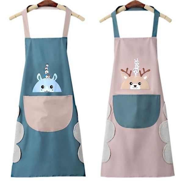Waterproof Chef Apron with 2 Pockets Bib Aprons