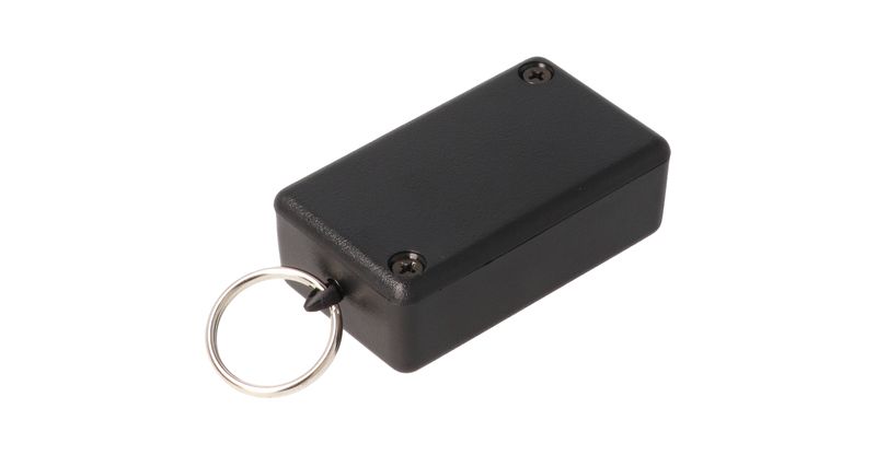 1551HRBK ABS Enclosure 60x35x20mm Black with Keyring Kit IP54
