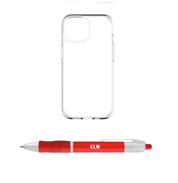 Anti Burst Clear Protective Cover for Iphone 15- with CLM Pen