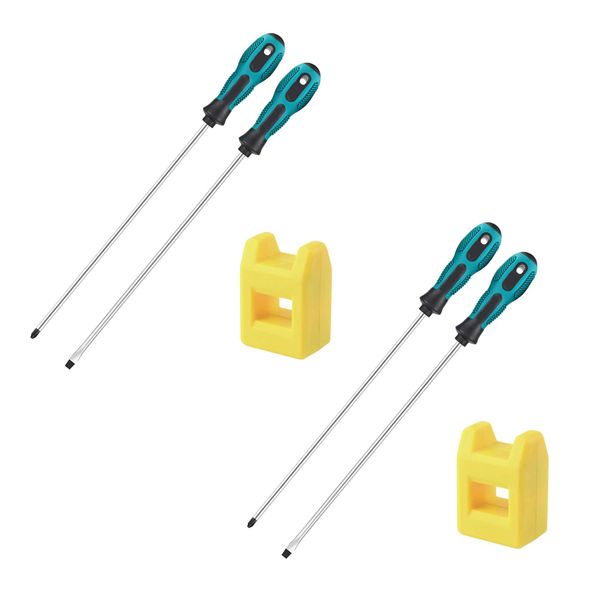Penggong 4Pcs 12 Inch Long Slotted And Phillips Screwdriver Set