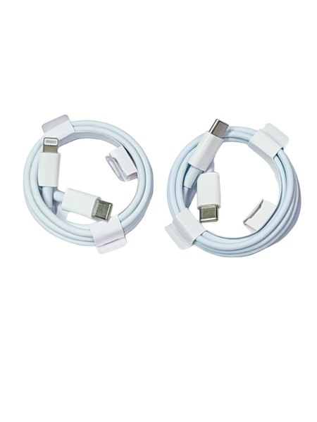 2 Pack Combo Type-C to Type-C &amp; Type-C to Lightning 1M Cable