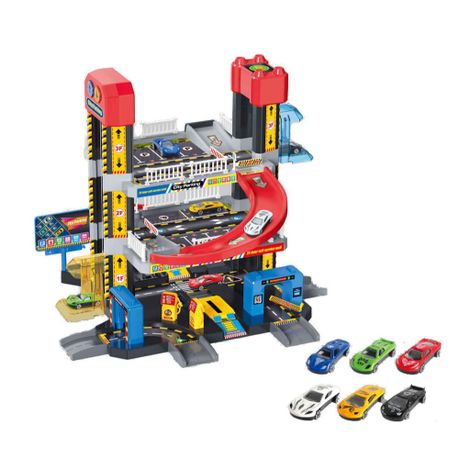 Toy parking store garage with elevator