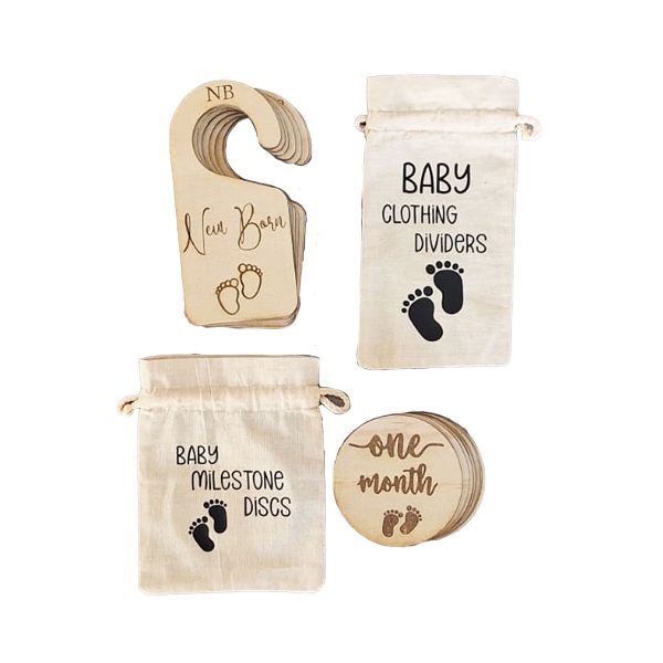 Baby Clothing Dividers and Milestone Discs - Combo Set