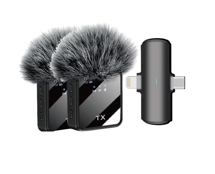 Professional Wireless Lapel Microphone, 2.4GHz Wireless, Plug-and-Play