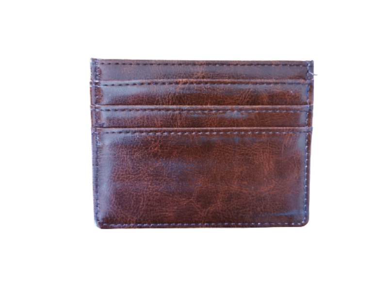 Mens Brown Leather Wallet for Cards and Cash/Coins