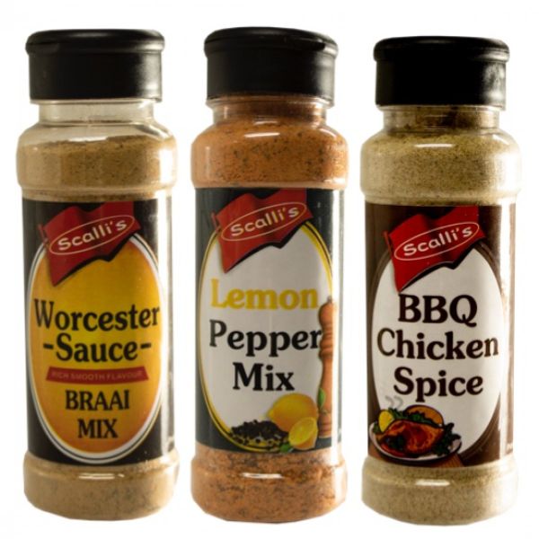 Scalli’s Lemon Pepper &amp; BBQ Chicken Pack - 3 x 200ml