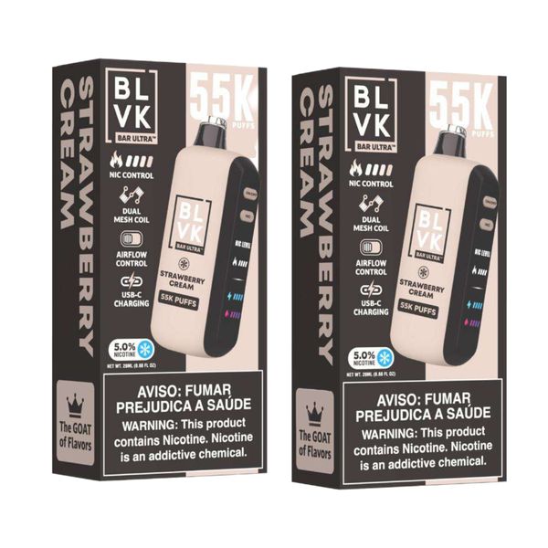 BLVK Ultra MMF 55000 Puffs Disposable Vape - Strawberry Cream (Pack of 6)