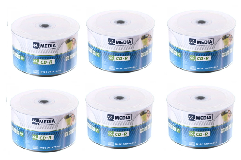 MyMedia CD-R 52x 700MB Wide Printable 50 Pack Wrap - PACK OF 6