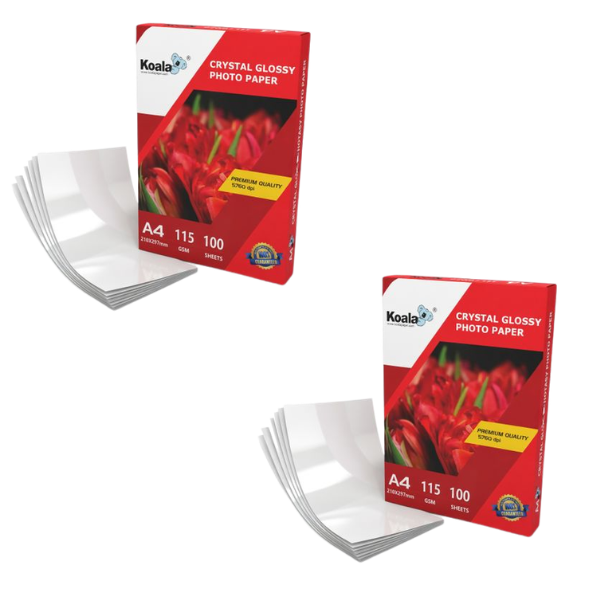 Koala A4 photo paper Cast coated inkjet paper,100 sheets pack - 2 Pack