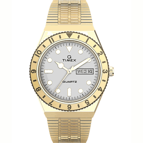 Q Timex TW2U95800 Gold-Tone Case Cream Dial Ladies Watch | Shop