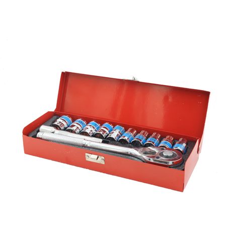 SJP　12台 AIYI 12 Piece 1/2-Inch Socket Set In Red Metal Case AY187-007