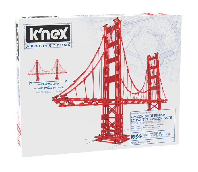 Knex Architecture - Golden Gate Bridge - 1536 Pieces