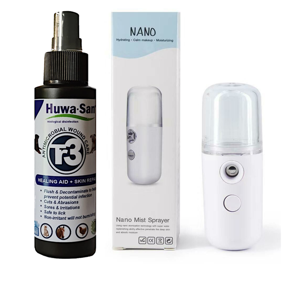 Pets First Aid Tr3 Antimicrobial Wound Care &amp; Nano Mister Wound Care Kit