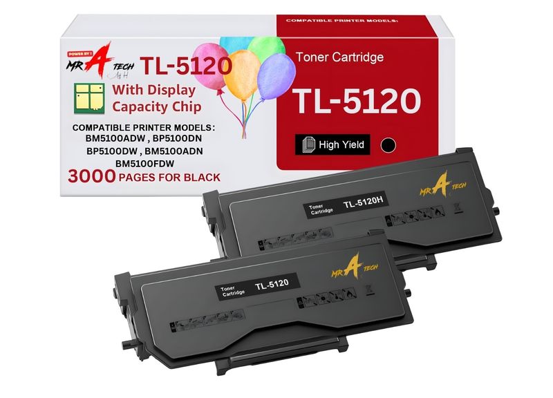 Black Toner Cartridge Compatible with Pantum TL-5120 / TL-5120H 3K Page X 2