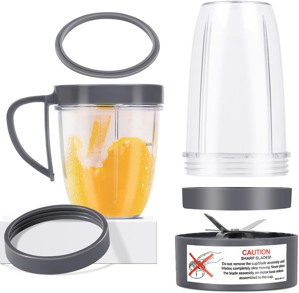 7 Pcs Blender Cup and Blade Replacement Parts Set for NutriBullet Blender