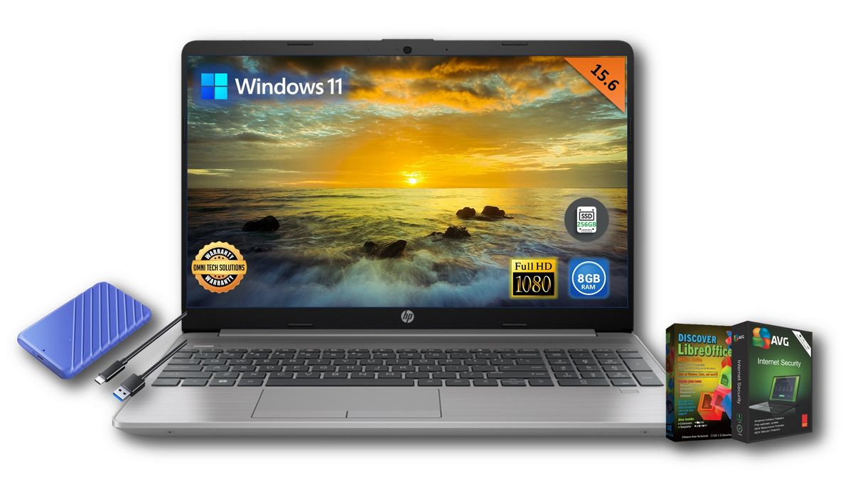 HP Portable Laptop For Student & Business,15.6' Display,8GB256GB SSD M