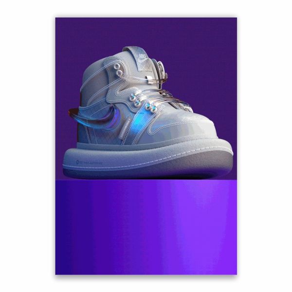 Nike ED7 White and Neon Blue - A1 Poster