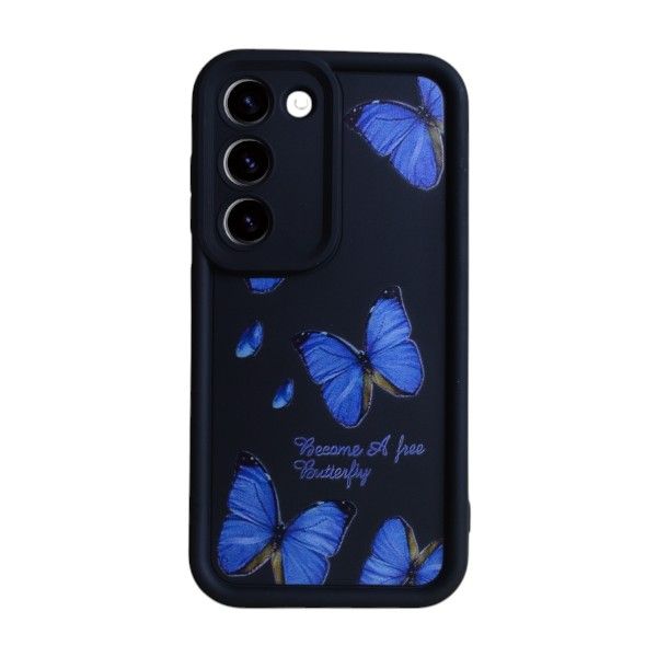 Stunning Butterfly Print Phone Case Compatible With S23 - Blue
