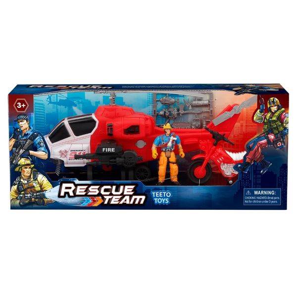 Helicopter &amp; Bike Playset - Toys for Toddlers - Toys for Boys - Action Toys