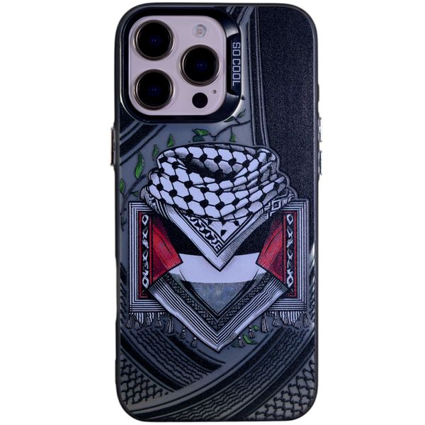 Phone Case with Palestinian Scarf - Compatible with 16 Pro Max - Chrome