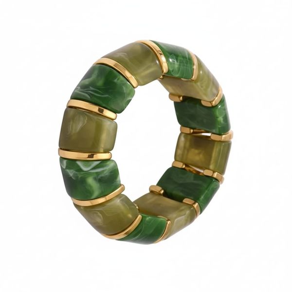 Light Luxury Candy-colored Natural Stone Elastic Bracelet for Women