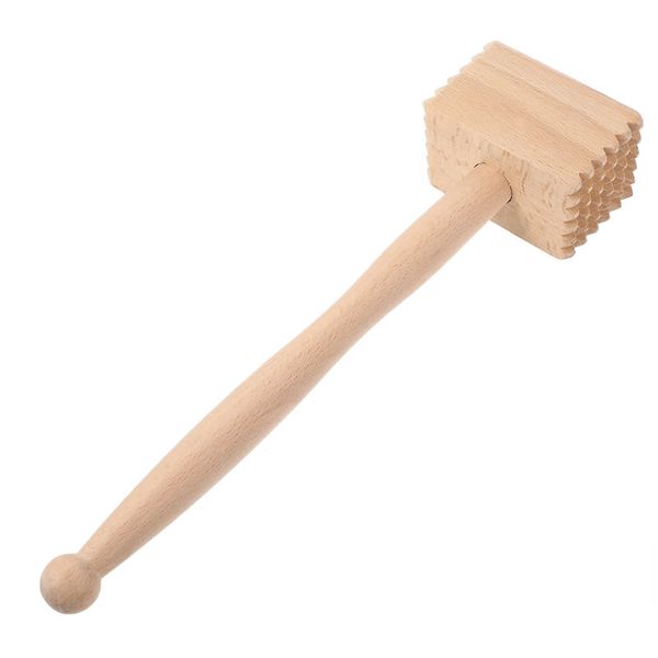 Square Wooden Meat Hammer Tenderizer - 27.5cm - KT32326