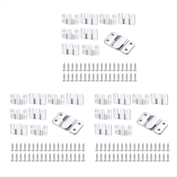 10 Pcs Flush Mount Bracket Stainless Steel Picture Frame Brackets