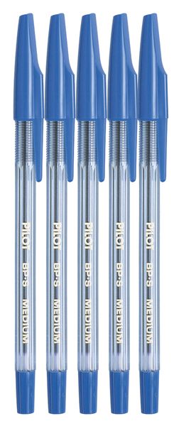 Pilot BP-S Medium Ballpoint Pen Pack of 5 - Blue