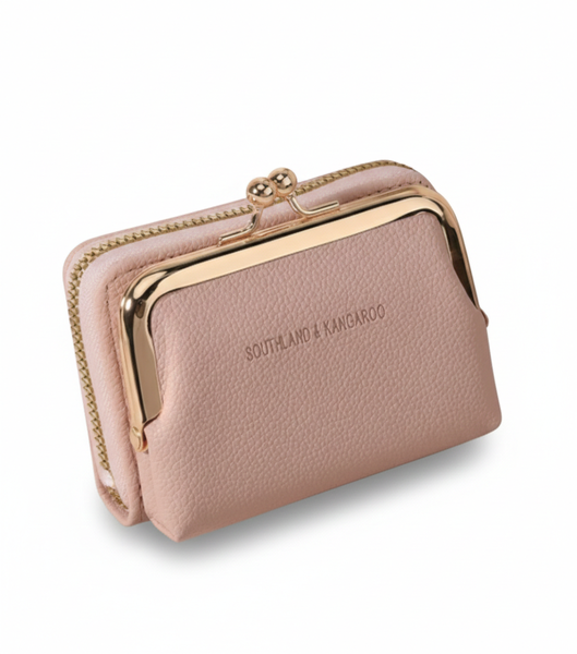 Women's Wallet - Short Handheld Purse with Zipper &amp; Card/Coins Compartments