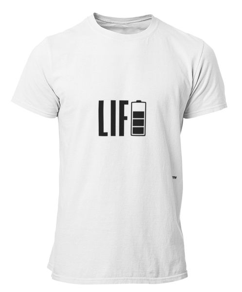 PepperSt Mens White T-Shirt - Life