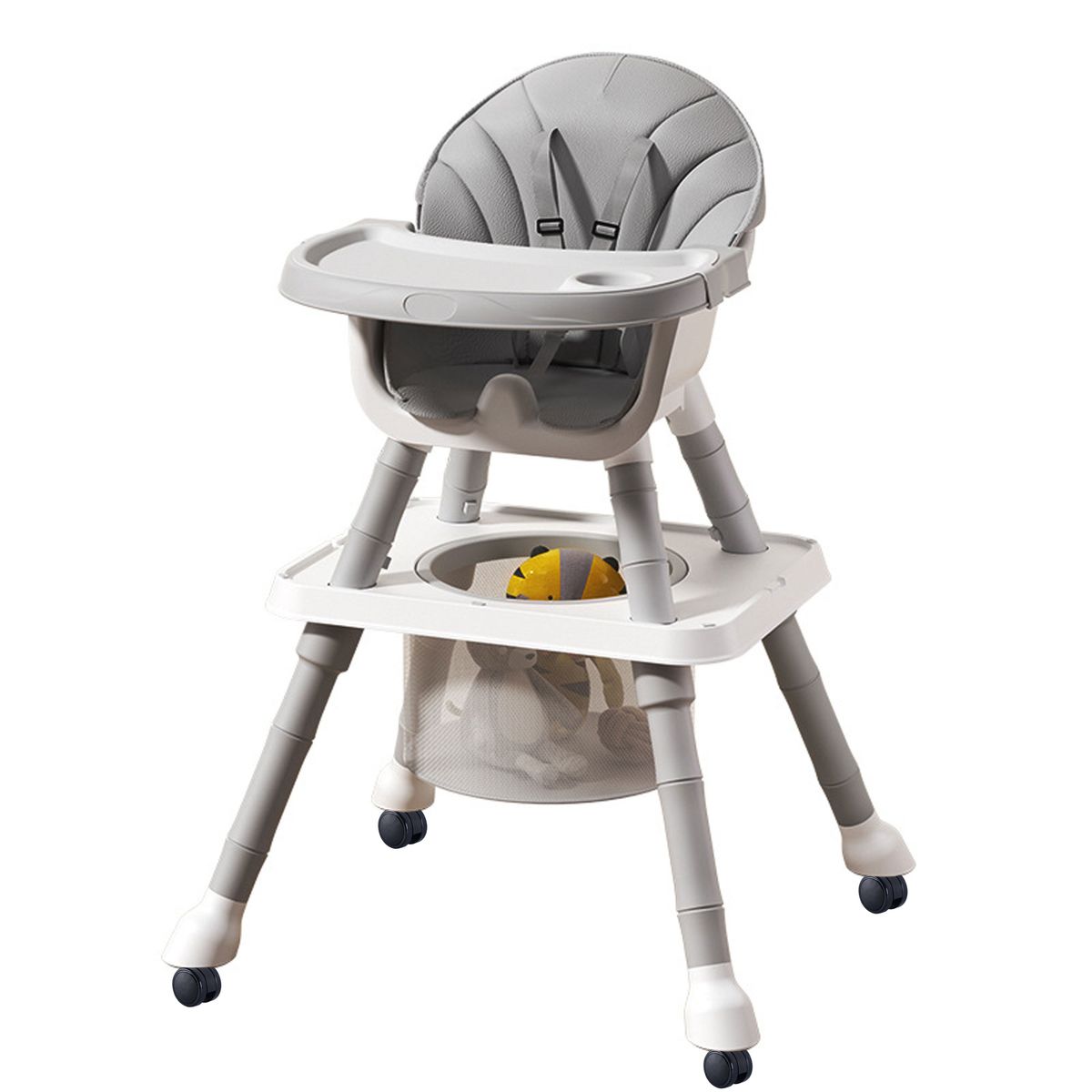 7 in1 Baby High Chair Seat with Wheels Versatile Multi-Functional Desk