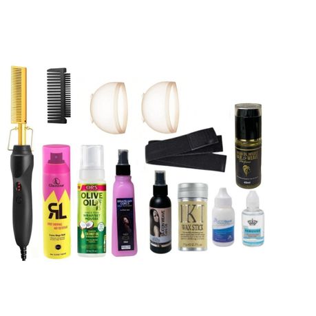 Front Lace Wigs High Quality Hot Comb Installation Kit With Glamour Perfume Daily Sale Shop