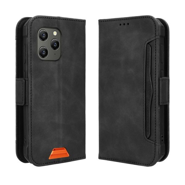 Multi Card Groove Leather Cover Compatible With Blackview Oscal S70 Pro