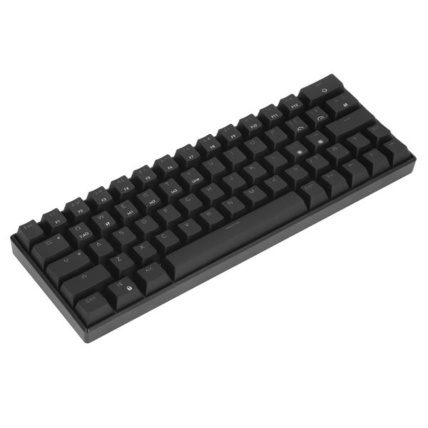 Mechanical keyboard 64 keys wireless 2.4G BT wired red switch black